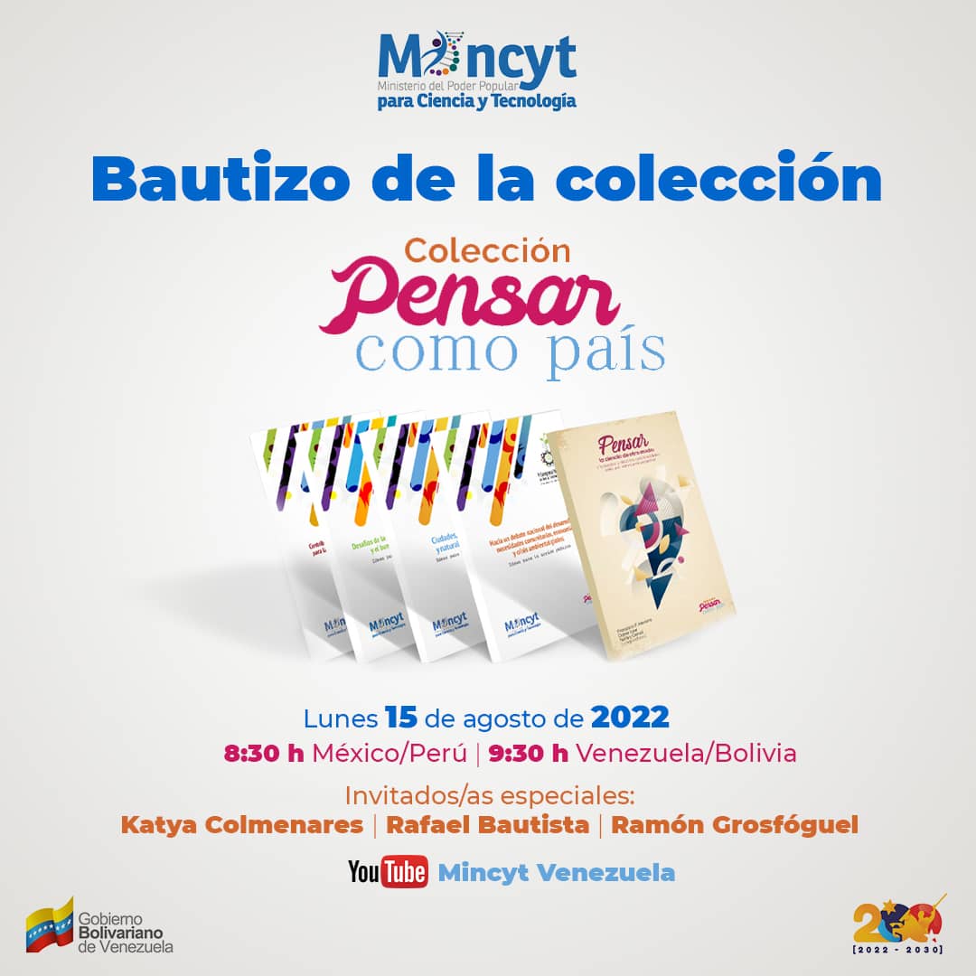 luisinfoVen's tweet photo. W
En el marco de nuestro vigésimo tercer Aniversario del Mincyt 

En la  Casona Cultural Aquiles Nazoa, se está realizando el  bautizo de nuestra colección Pensar como País*, en compañía de nuestros invitados internacionales 
https://t.co/kDEUuXPYwI https://t.co/5uLZQllvsX