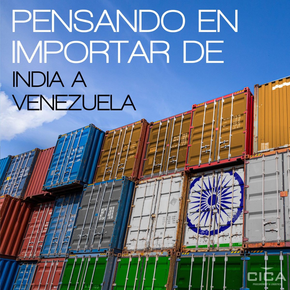 cica_corp's tweet image. ¡Seguro y sin complicaciones! 
🇮🇳 🇻🇪 Desde la India a Venezuela:

#ServicioConsolidado 
#Marítimo
#FullContainer
#ServicioAéreo

info@cicacorp.com