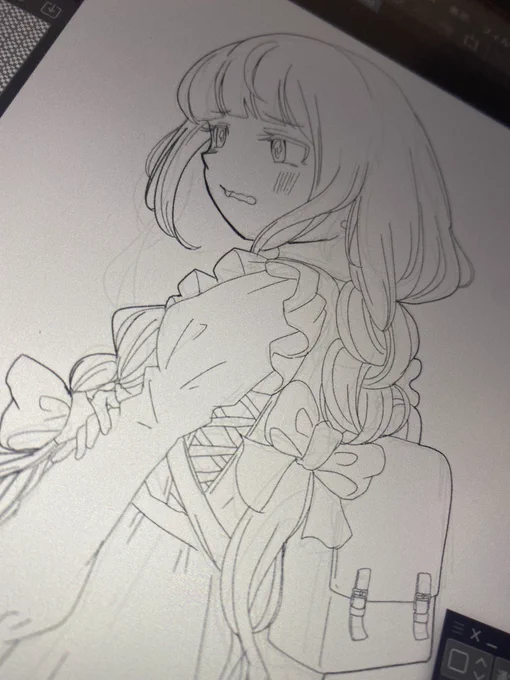 かわいい亜利沙描いてる 