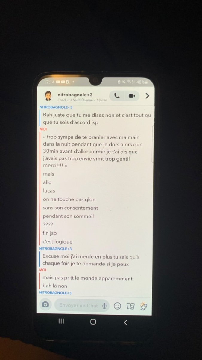 aemyu4_'s tweet photo. Ça m’a énervée, je lui ai donc rappelé ce qui s’était produit durant mon sommeil. Il a admis et s’est excusé, toujours en essayant de se justifier et en tenant des propos choquants et malsains. https://t.co/HusIPYJfFp