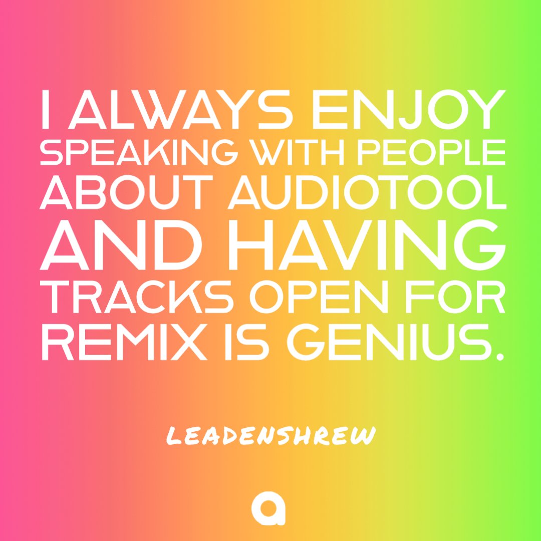 audiotool's tweet photo. What our feature artist leadenshrew especially likes about Audiotool (not to forget the Tiny Gain)
Read his full interview on Audiotool https://t.co/cLMJk6mEI4
#featuredartists #leadenshrew #bassmusic #audiotoolartists #freeDAW #onlineDAW #makemusiconline #browserstudio https://t.co/k5yIxajbzC