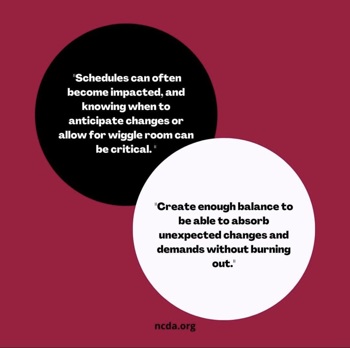 MvilleCCD's tweet photo. The National Career Development Association suggests embracing flexibility in the workplace and balancing your work schedule to avoid burning out! #MotivationalMonday #valiantcareersstarthere https://t.co/EymDaLSmzZ