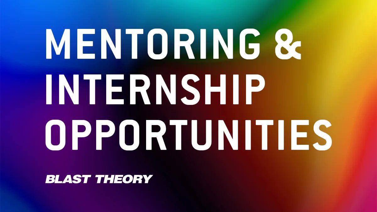 blasttheory's tweet photo. NEW OPPORTUNITIES AT BLAST THEORY. Head on over to the links below for more details.

💥 STUDIO AND PRODUCTION INTERN 💥
https://t.co/6g8fboeszK 

🚀 MENTORING FOR YOUNG CREATIVES 🚀
https://t.co/BPvEEpsFj9 

#ArtOpportunities #ArtInternship #CreativeInternship #Intern #Mentoring https://t.co/AssOT1MvWG