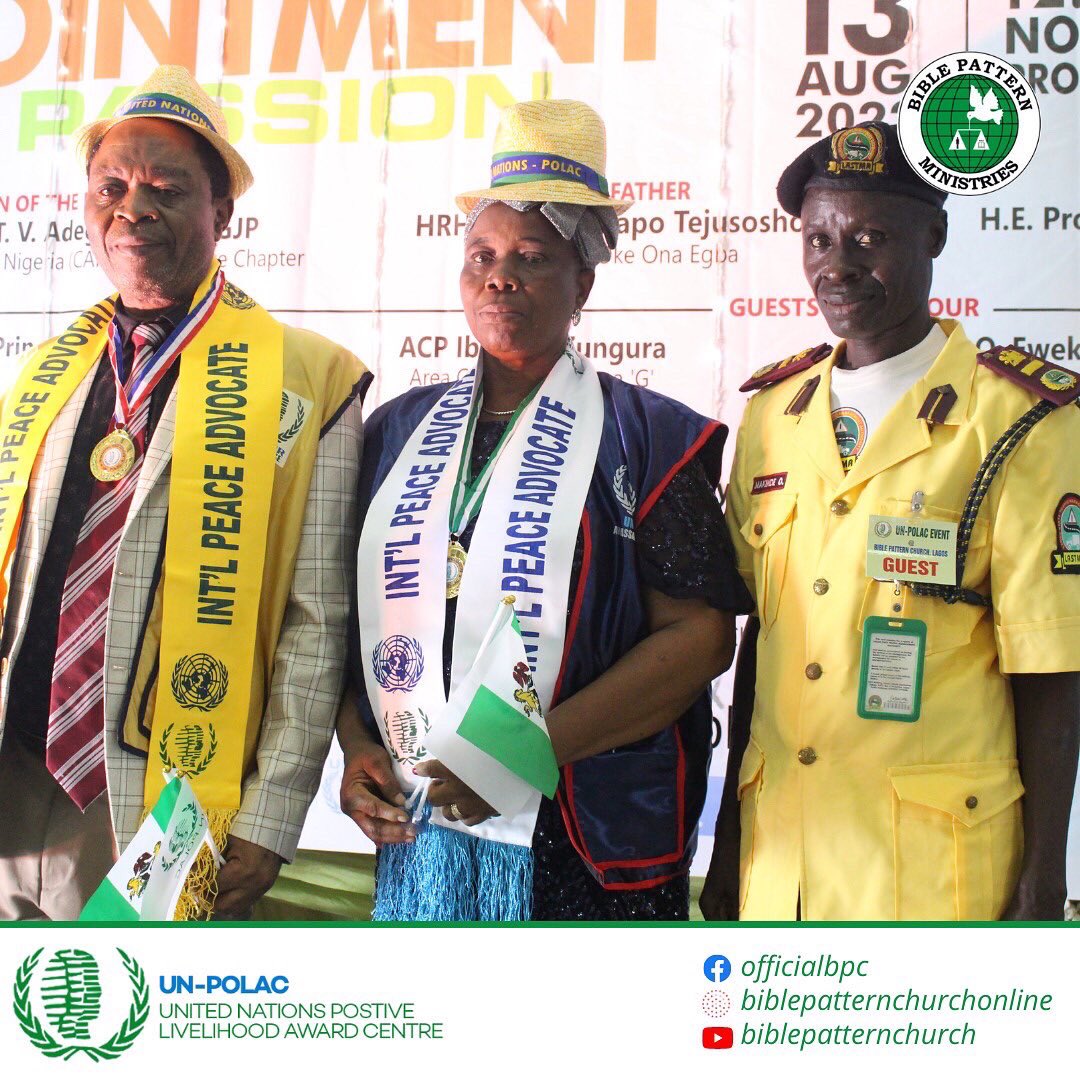 OfficialBPC's tweet photo. #BPCUNPOLAC #UnitedNations #BiblePatternChurch #MayorOfPeace #DRZAOgunsanya https://t.co/IhX8D9yYtH