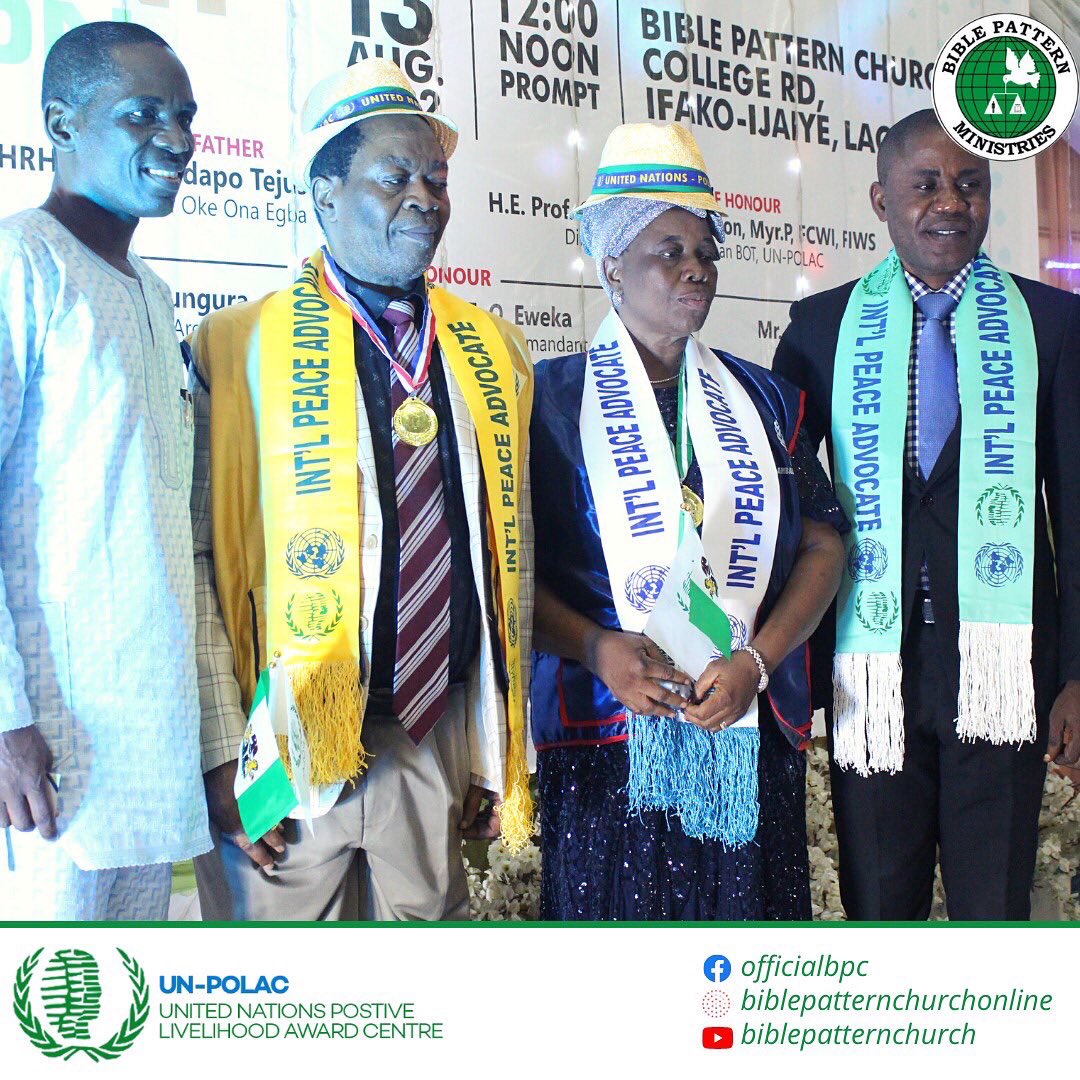 OfficialBPC's tweet photo. #BPCUNPOLAC #UnitedNations #BiblePatternChurch #MayorOfPeace #DRZAOgunsanya https://t.co/IhX8D9yYtH