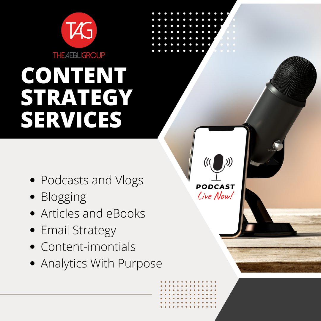 AebliGroup's tweet photo. At The Aebli Group, we listen to understand so that your values come through in all areas of your business. Learn more! https://t.co/7mrbOwhQZD
#content #strategy #TAG #marketing #provenprofitable #podcast #vlog #blog #ebook #email #emailstrategy #contentimontial #anyalytics https://t.co/anFEuoLDL9