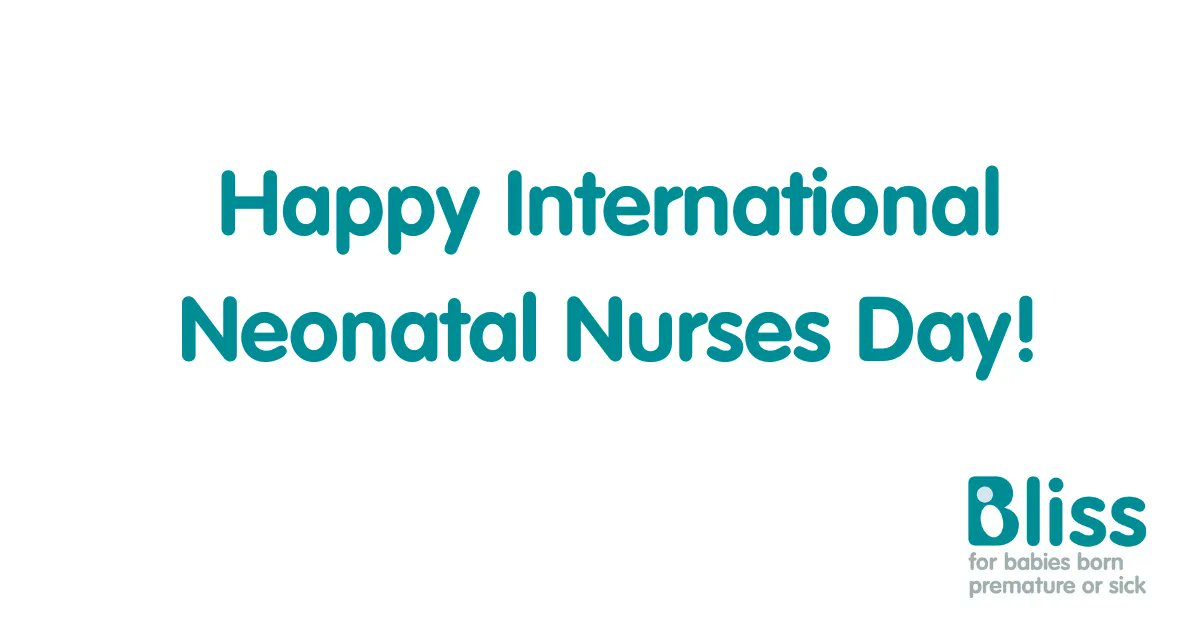 Blisscharity's tweet photo. Happy #InternationalNeonatalNursesDay!

We're so grateful to all of the amazing neonatal nurses who support babies every day on the neonatal unit. Join us today in saying thank you 💙 https://t.co/7lWsC3xc94