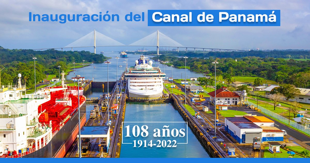 EmpresasPanPac's tweet photo. 👉🏽El canal de Panamá es la fuente principal de comercio ya que conecta el Océano Pacífico con el Océano Atlántico. Un día como hoy de 1914 se inauguró oficialmente el Canal de Panamá✅

#ADEDAPP #panamapacifico #panama #yosoypanamapacifico #desarrollo  #canaldepanama #comercio https://t.co/4qoWtc3vU5