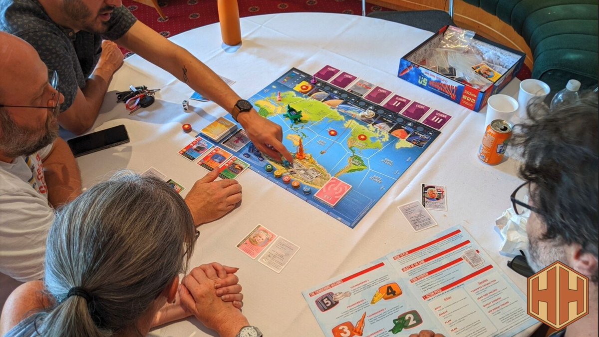 HobbyHiveUK's tweet photo. 🎲 Wargaming &amp; Tabletop Day | Event Highlights

Boardgames galore! We had so many to choose from that folks struggled to get through them all...

Some real classics hit the tables and we were particularly happy to see the Thunderbirds make an appearance!

#tabletop #boardgames https://t.co/8JZRPBAW26