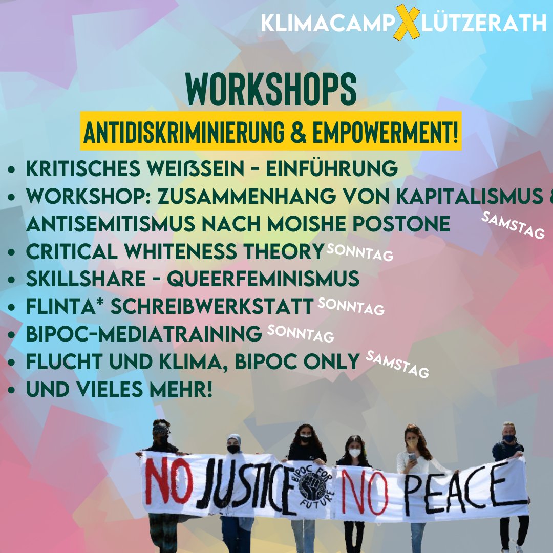 klimacamp's tweet image. Programm Teaser für das Klimacamp X Lützerath vom 24.8. - 28.8.🎪🌻💥🎨