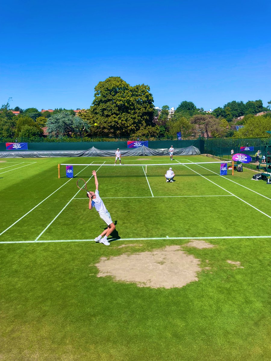 ReptonTennis's tweet photo. What an amazing opportunity for Caspar Grylls to compete @Wimbledon on the grass! A dream come true, well done 👏🌱 https://t.co/gnlZtRrXuU