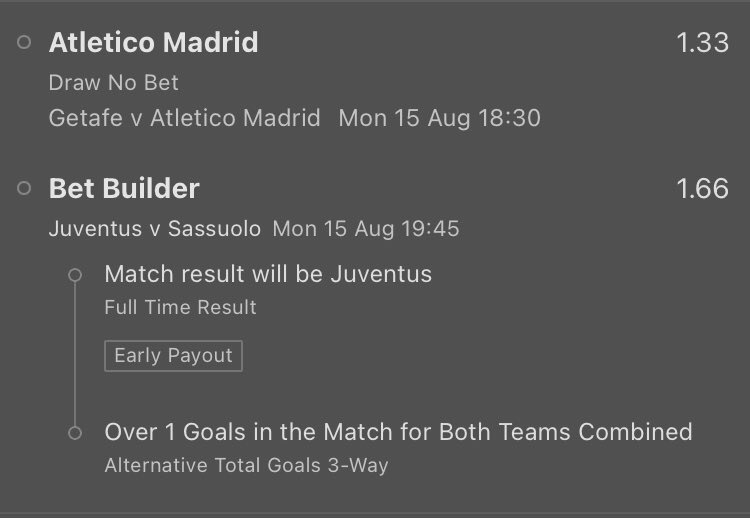 8Black_Inplay's tweet photo. After our overnight winner we’re hoping for another with today’s ….
#8BDoubleDouble 🇪🇸 🇮🇹
2 games
1u
Pays @ 2.22🖤
KO @ 18:30 & 19:45 GMT
#8BPrematch #Betting #FreeTips https://t.co/8cqxjk46tD