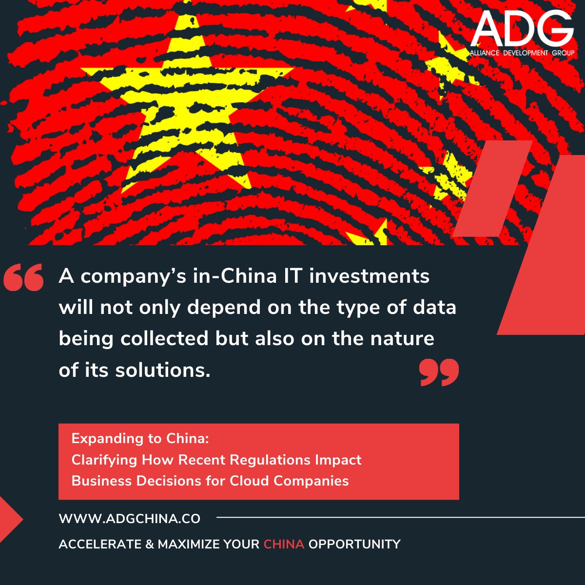 AdgChina's tweet photo. A company’s in-#China #IT investments will not only depend on type of #data collected but also on the nature of its solutions. They may be req. to store data in China w/o crossing borders. How most #SaaS companies enter China by wi/ their global #cloud: https://t.co/4K8ysZyQvh https://t.co/xb3wCEw4li