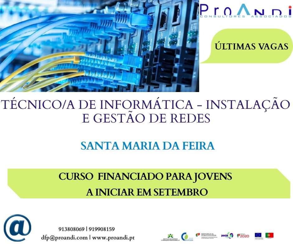 Proandi1's tweet photo. Gostas de informática? És de Santa Maria ou zonas limítrofes? Queres uma profissão onde há emprego? Na #Proandi podes obter essa profissão e ao mesmo tempo concluir o teu 12º ano. Sem qualquer custo e ainda recebes uma bolsa. Inscreve-te. O curso iniciará em Setembro https://t.co/teubl76Oye
