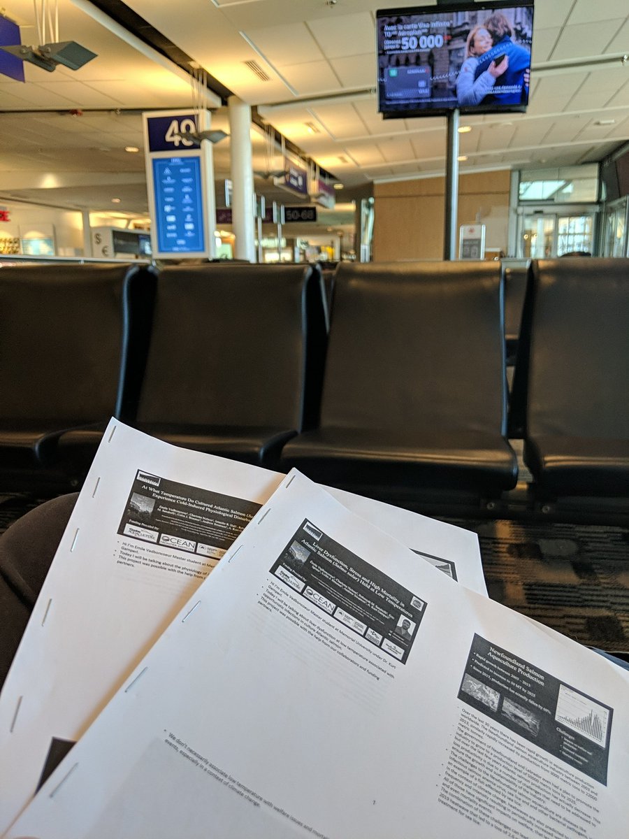 Prepping talks at the airport. Excited for #WANA2022 in St-John's, NL!