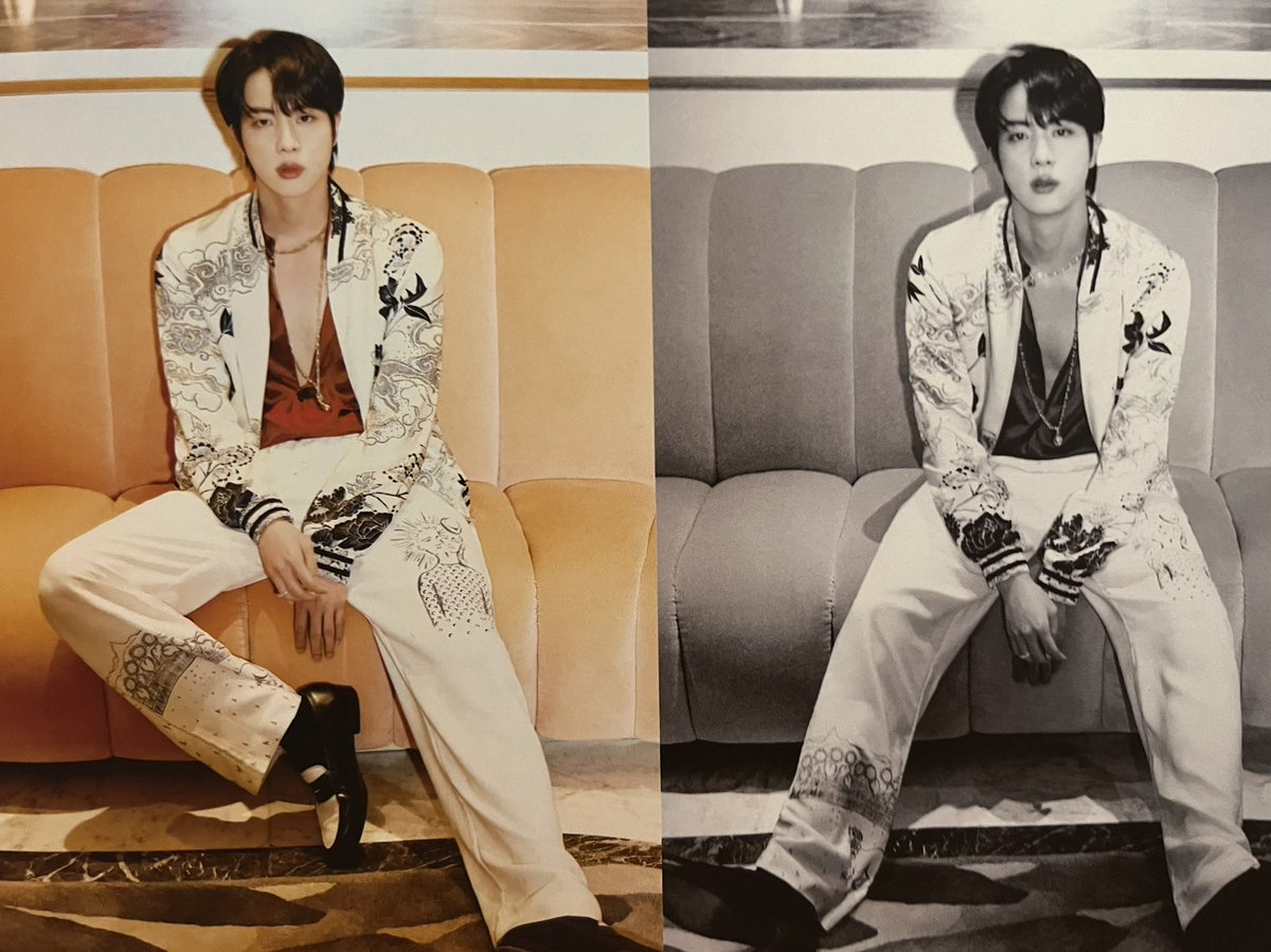 stillwithjk's tweet photo. Merchbox 8 Interview Photobook scan #jin 1/2 https://t.co/AQXZVWo3LJ