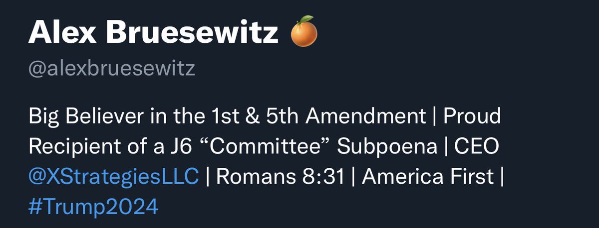 “Proud recipient of a J6 Committee Subpoena” 
Proud? Proud to be associated so closely with one the most disgraceful acts in US political history that he was subpoenaed over it. How do you combat this? There’s no reaching across the aisle with these people, no common ground.