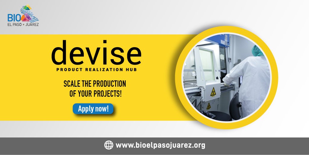 BioEPJ's tweet image. Put your ideas in production! 

#Devise Product Realization Hub is here to help innovators, suppliers, and manufacturers scale the production of their projects.

Apply now 👉 bit.ly/3p2y8y4

#Bioepj #Innovation #bioepj #biotechnology #medicalindustry