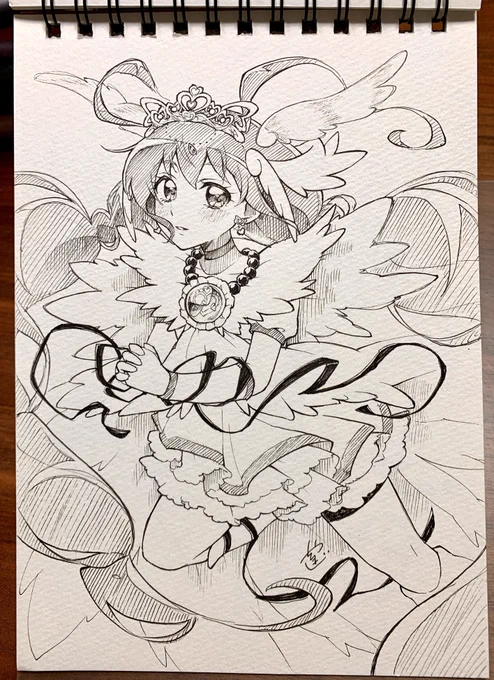 この前上げた #スマプリ10周年アンソロ の元絵。勿体ないので見て... 