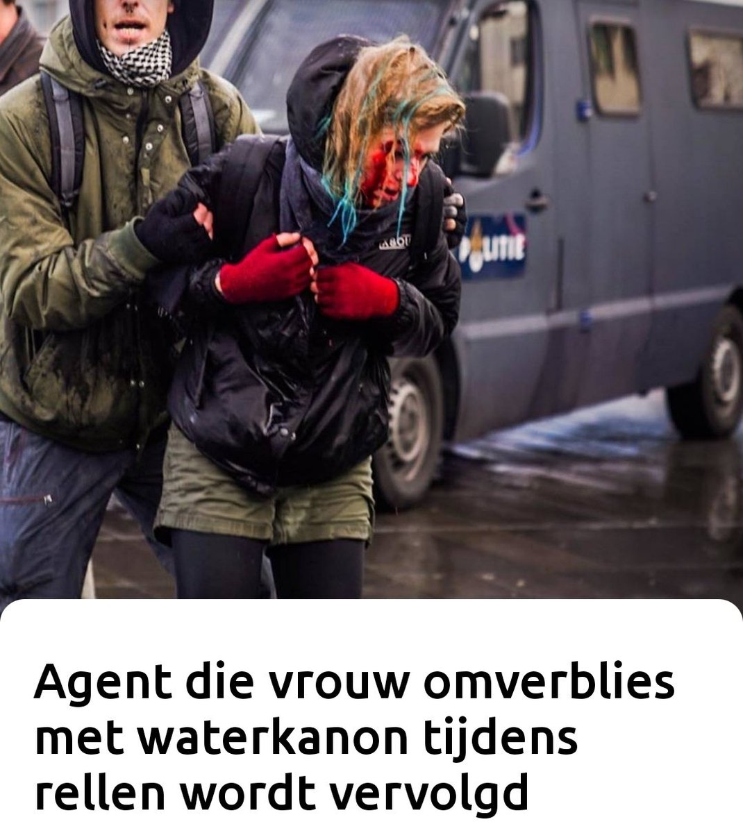Agente die waterwerper bediende en daarbij een vrouw raakte tijdens de hevige rellen in #Eindhoven, wordt vervolgd. De vrouw raakte ernstig gewond.
omroepbrabant.nl/nieuws/4133681…
#avondklokrellen #Corona #politiewerk