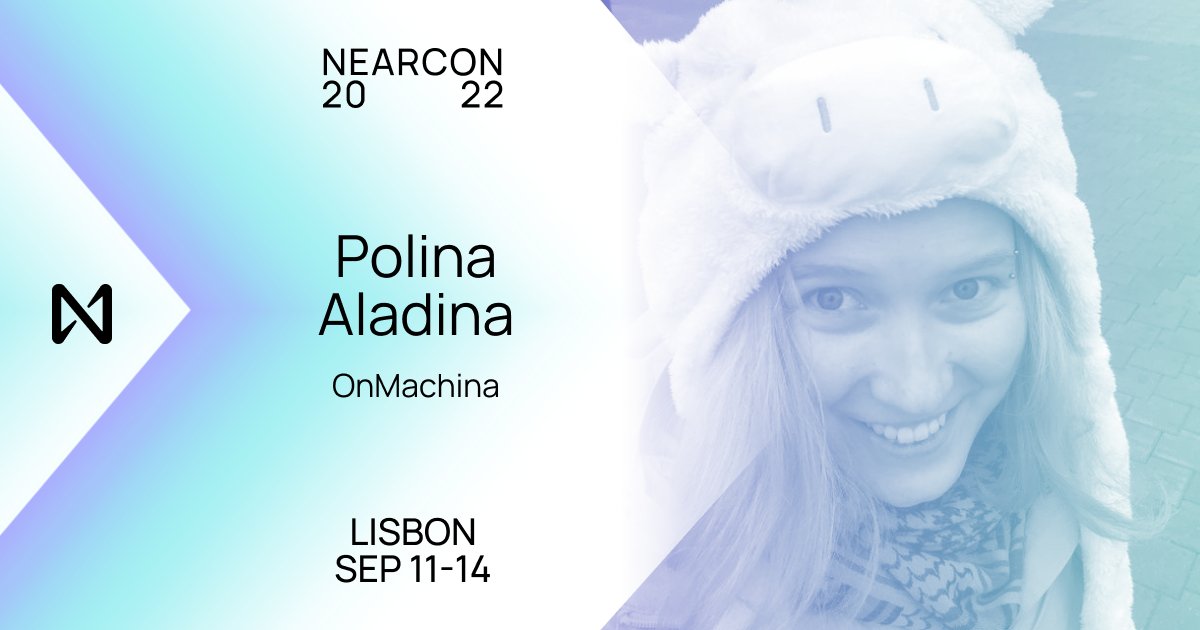 💫NEARCON Speaker Announcement💫

We're excited to welcome Polina Aladina, the Co-Founder of sharded data storage provider <a href="/machina_storage/">OnMachina</a> to the #NEARCON stage!

NEARCON is happening Sept. 11-14 in Lisbon.

Get tickets here 👉 nearcon.org
