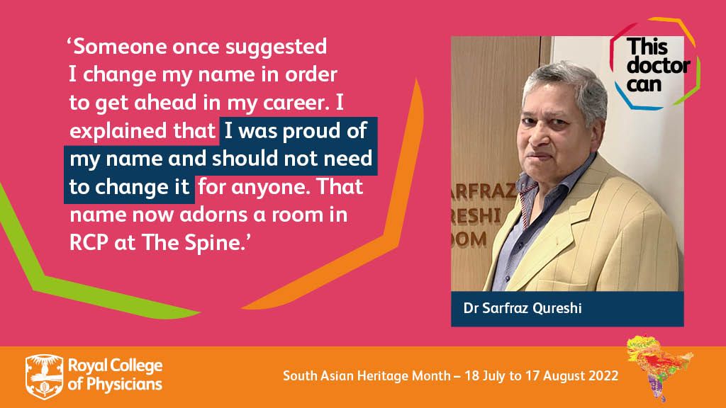 ThisDoctorCan's tweet photo. In this piece for #SouthAsianHeritageMonth, Dr Sarfraz Qureshi describes how he came from humble beginnings in Pakistan before moving to Britain to work as an NHS doctor for over five decades.

Read his moving piece here: https://t.co/NwvLNLlDaU #SAHM22 #ThisDoctorCan https://t.co/krdHMsw4wA