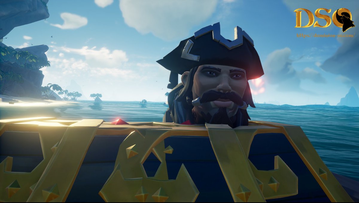 DominionSo's tweet photo. Golden boy! 
#SeaOfThieves #gaming https://t.co/QhZQm8Fkjg