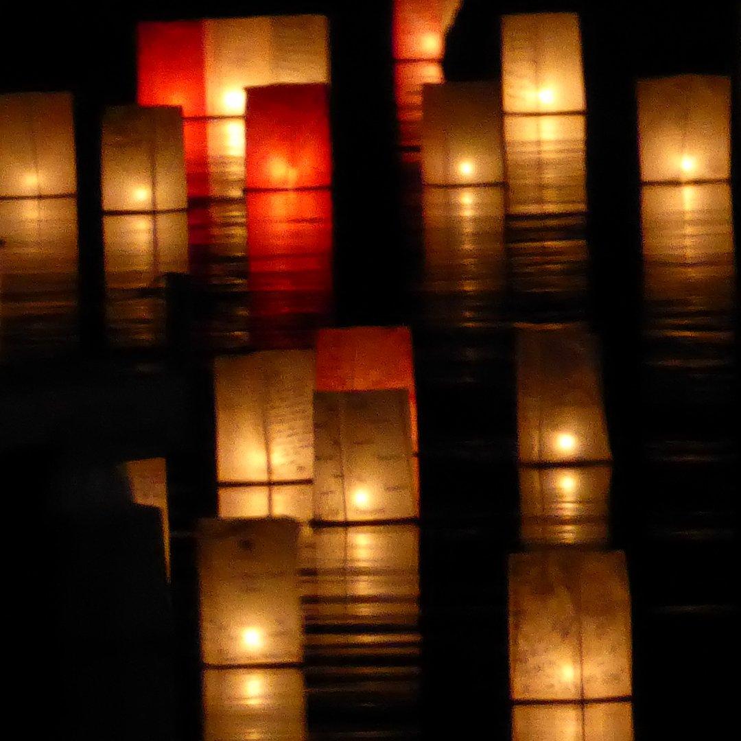 #Obon (#お盆) is a #Buddhist event for honoring one's #ancestors whose spirits return to this world to visit relatives. As Obon ends, #lanterns are put in water bodies to guide spirits back to their world. *Info from <a href="/japanguidecom/">japan-guide.com</a>

#culture #Japanese  #灯籠流し #盆踊り