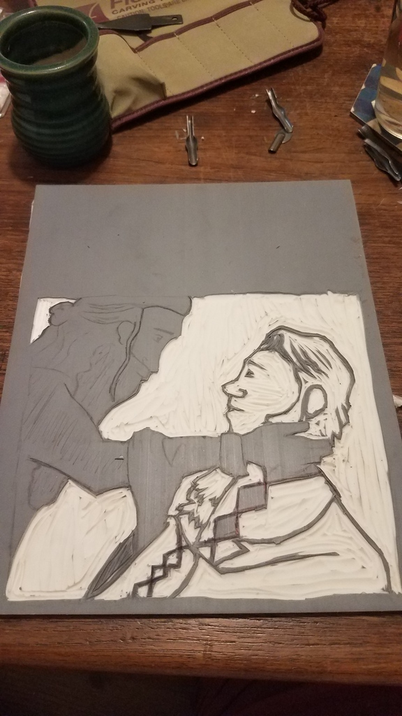 adobeteardrops's tweet photo. This #ourflagmeansdeath print is coming along for @flamecon this weekend@ Stop by table J95 to see how it turned out and get your copy!
#printmaking #linocut #wip #workinprogress #womenprintmakers #queerprintmakers #lgbtqprintmakers #lgbtqartists #shopsmall https://t.co/YyE1MhmLJ0
