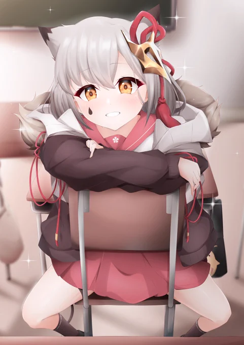 #自分の好きなキャラ一人の画像を四枚貼る いろんな格好の涼月ちゃ〜!!⁴ 