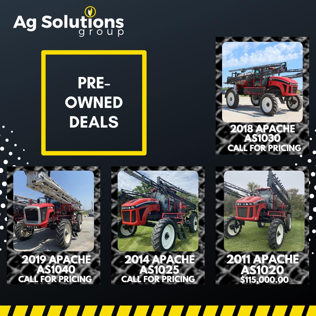 agsolutionsgr's tweet photo. Visit https://t.co/PlUN7m7q26 to view equipment location, availability, and more specs. 🚜

#AgSolutionsGroup #agriculture #farming #farmingequipment #equipments #farm #heavyduty #heavydutyequipment #preowned #preowneddeal #preowneddeals #Apache #sprayers #chemicalapplicators https://t.co/aS9W5824mz