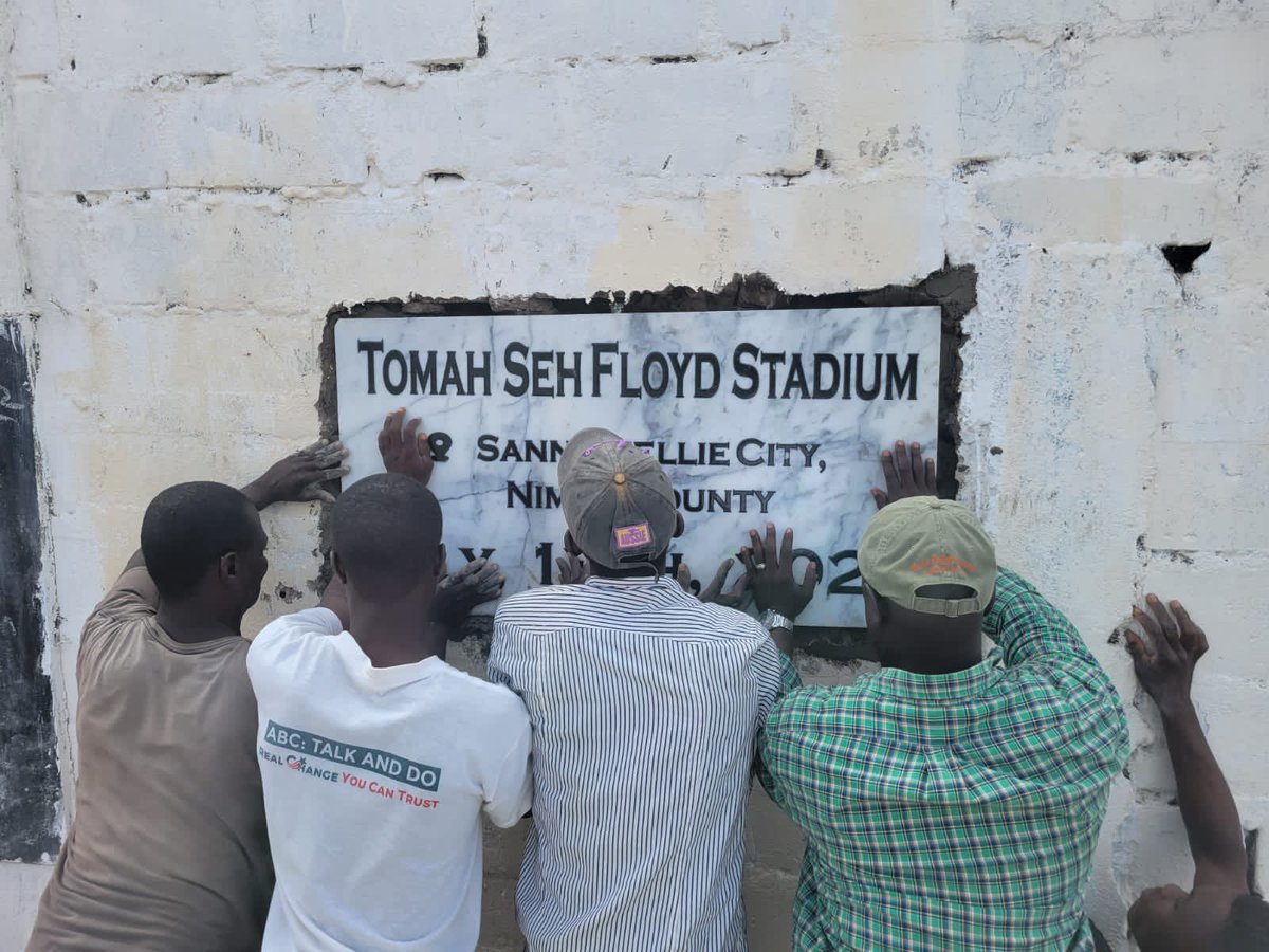 Privileged to have played a part in the ceremony of the Tomah Seh Floyd Sr Sports Stadium naming rights in Sanniquellie, Nimba County