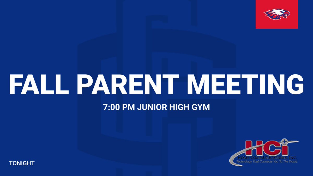 7:00 PM Tonight Parent Meeting