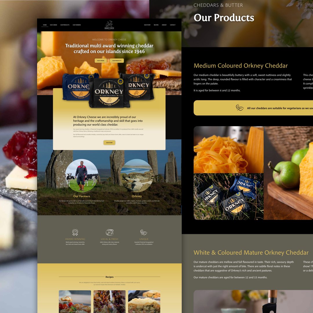 We've been working on a new website for the wonderful Orkney Cheese CO LTD, launched today! --> orkneycheddar.co.uk

#orkneycheese #orkney #websitedesign #websitedevelopment #scotland #cheesemakers #cheese