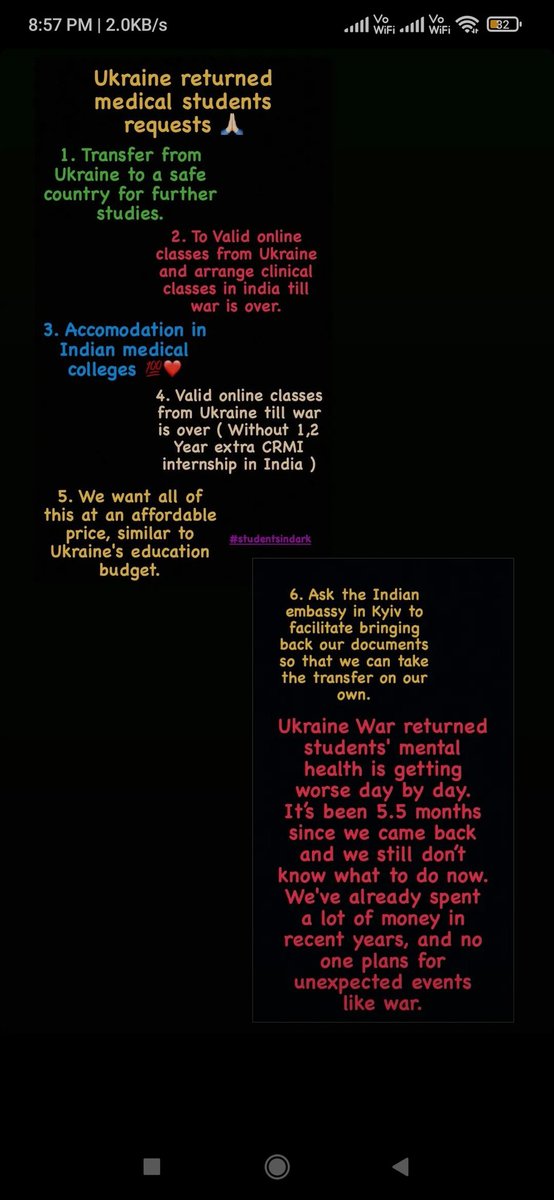 satyamsabbarw's tweet photo. Ukraine Returnee Medical Student
We are hopeless
Try to release some things some 
We are waiting for so long
Accommodation in India 
Valid clinical observations in india 
@PMOIndia @rashtrapatibhvn 
#studentsindark #ukrainestudents 
#Accomodate_in_India #PrimeMinister https://t.co/2XbIPpPb3i