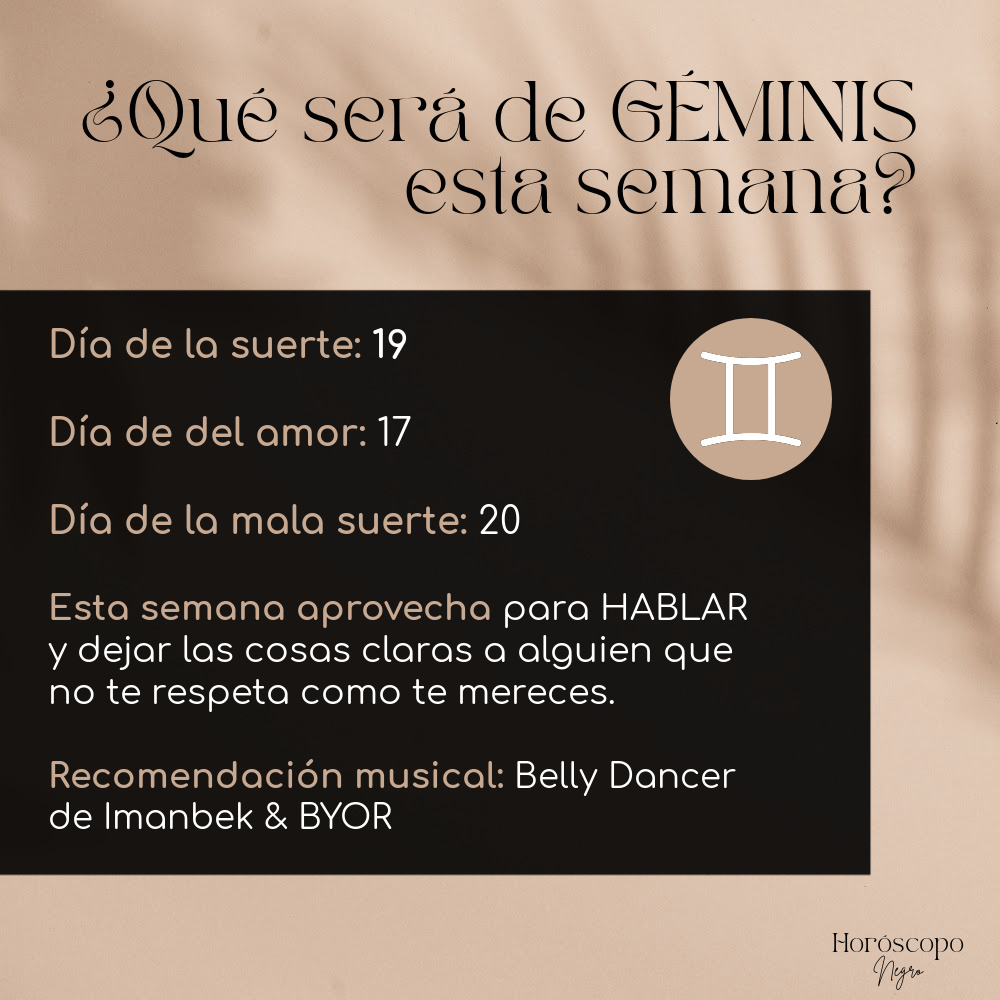 ¿Qué será de #geminis esta semana? ✨🔮✨ #horoscoponegro