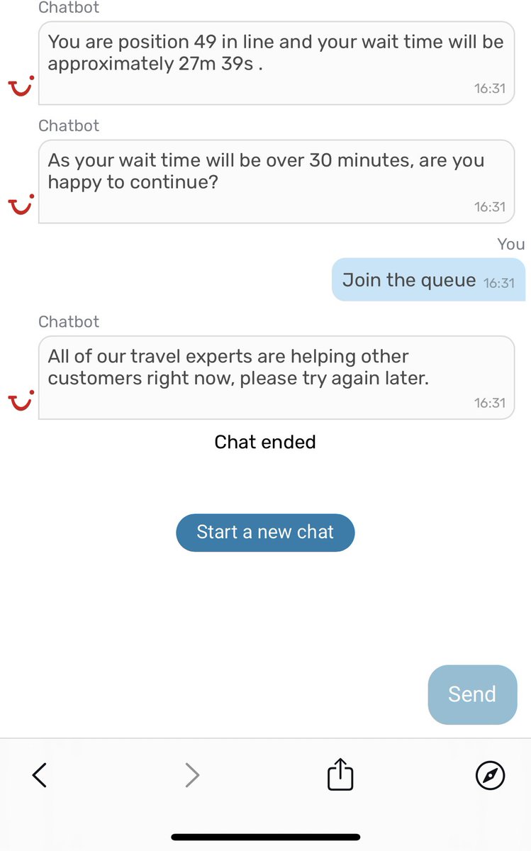 tootcutedesigns's tweet photo. @TUIUK All day can’t get through! No reply to any emails https://t.co/13ZevI0gju