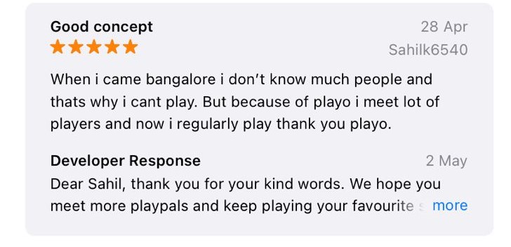 GauravPlayo's tweet photo. Bringing people closer through @PlayoApp 🤝

Moving to a new city is daunting for sure. Play-pals make it easy. 

This is my mission: https://t.co/Ld1gPpSFch