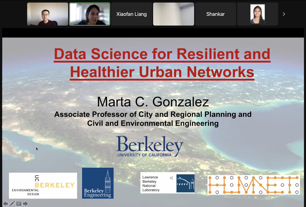 HumanitarianSys's tweet photo. Invited speaker Marta Gonzalez @martikagv from UC-Berkeley shared three projects that leverage digital traces for transport planning under natural disasters, assessing air quality, and modeling mitigation for fire risks @kdd_news #KDD2022  #DatadrivenHumanitarianMapping https://t.co/G5z2HaHi0K
