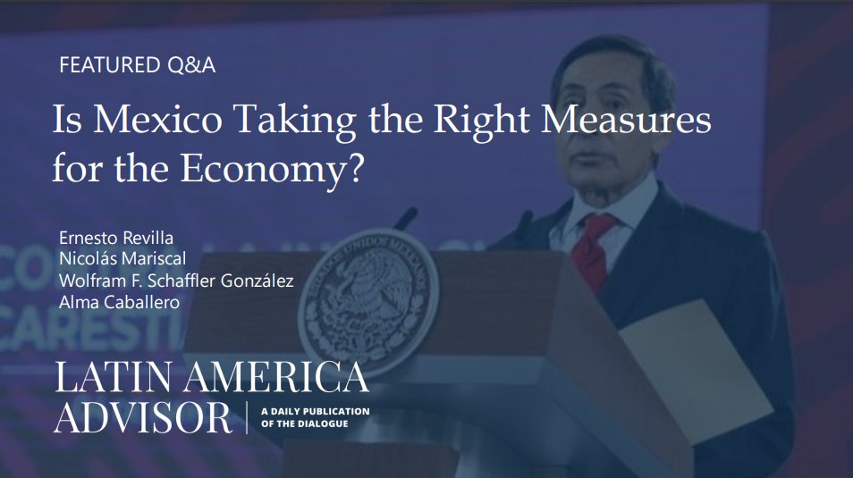Today's #LatAmAdvisor Q&amp;A: Is Mexico Taking the Right Measures for the Economy?

What effects will those efforts have on prices?

Feat. Ernesto Revilla, Nicolás Mariscal, Wolfram F. Schaffler González &amp; <a href="/caballero_alma/">Alma Caballero</a> 

bit.ly/3pmak7w