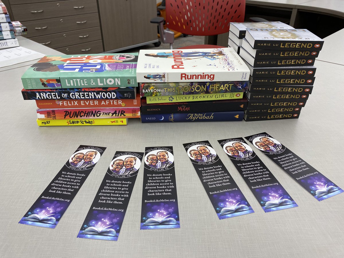 Mrscopeslibrary's tweet photo. Look at this book stack! ππAll these books were donated by @BooksLikeMe1 Thanks so much! I know my Ss will be super excited for them! @LMSsecondary @hubofschool @LHSMcCoy #readfalconsread #readingmakesyousoar https://t.co/5Vv5xKq8nC