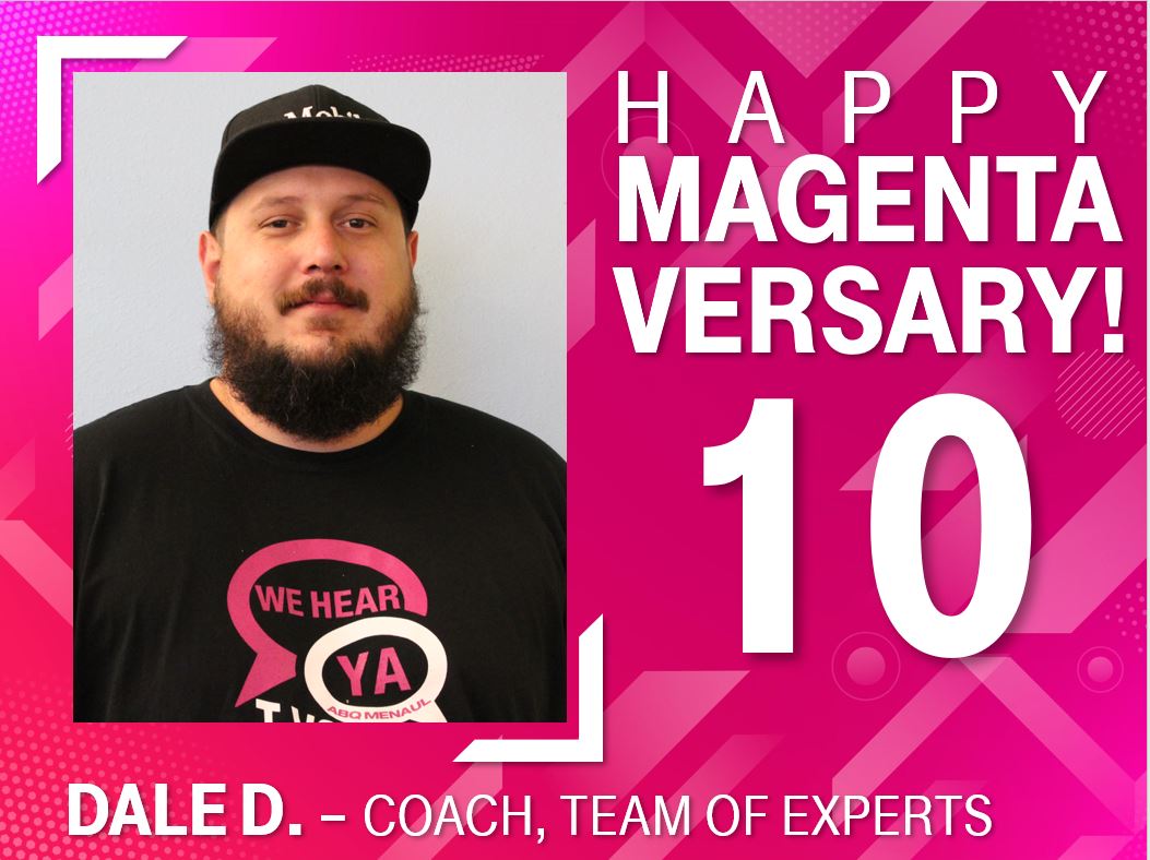 team505menaul's tweet image. Cheers to a decade of awesome to our incredible coach, Dale! Wishing you continued success!🥳

#magentaporvida #mostloved