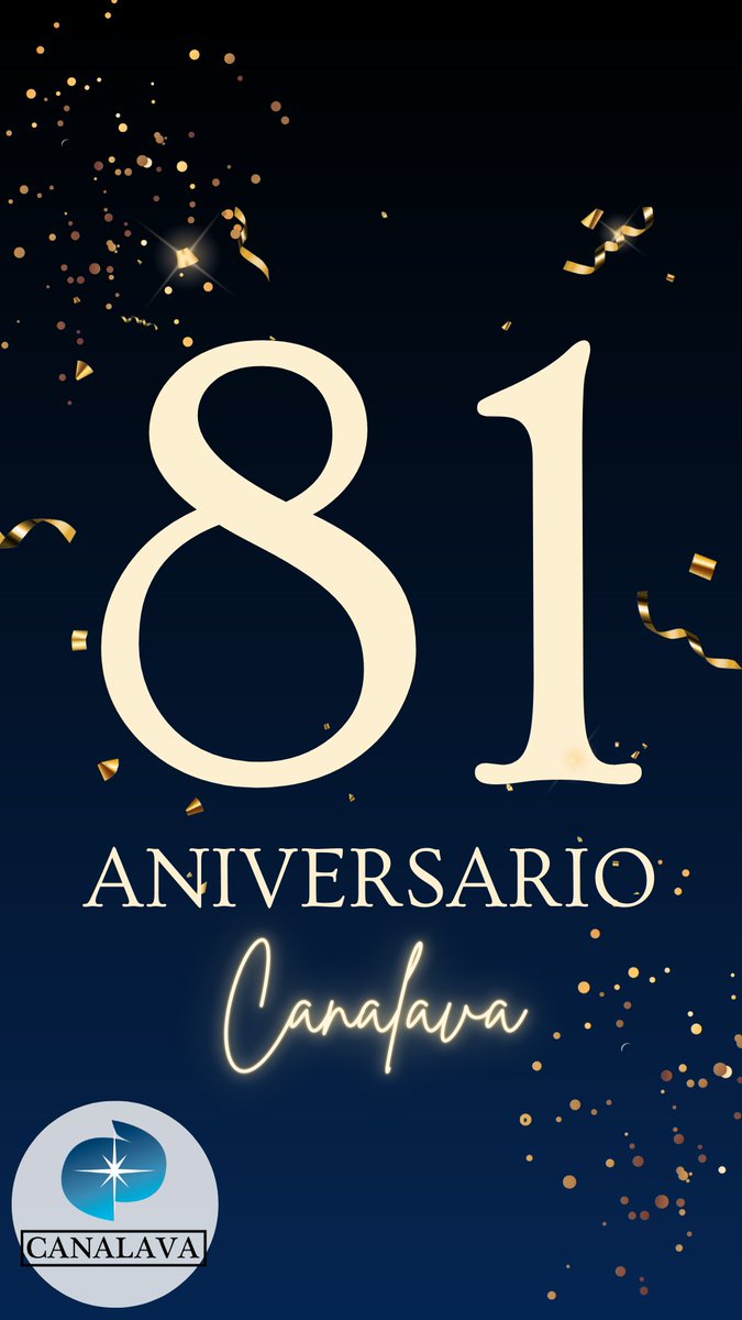 CANALAVA's tweet photo. Estamos muy felices de poder celebrar estos 8⃣1⃣ años!!🤩🥳🎈🎁🎉🪅🎊
Agradecemos a todas las personas que han sido parte de esta historia🎂
#AniversarioCanalava #81Años #ComunidadCanalava https://t.co/XqvceehQmj