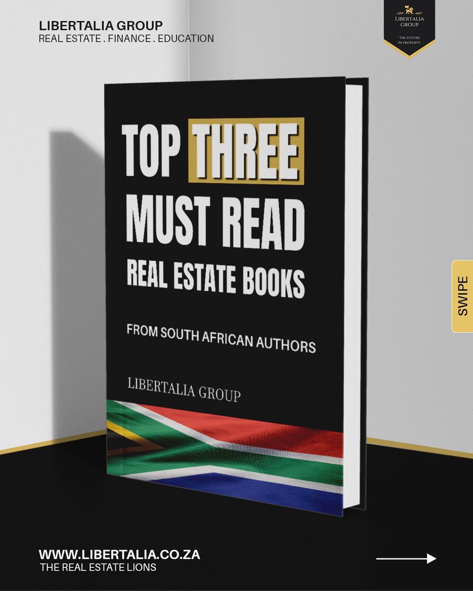 Libertalia_real's tweet photo. Here is our Top 3 South African real estate books with amazing insight into the South African real estate market and strategies. 🏚
#propertysouthafrica 
#saproperty #propertyentrepreneur #realestatesa
#realestatesouthafrica #southafricanhomes  #southafricanrealestate https://t.co/tmUN0GYYXX