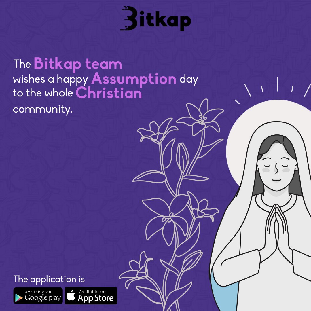 Bitkapafrica's tweet photo. Toute l'équipe Bitkap souhaite une bonne fête de l'Assomption à l'ensemble de la communauté chrétienne.
------
The Bitkap team wishes a happy Assumption Day to the whole Christian community. https://t.co/IzUk38wNpu
