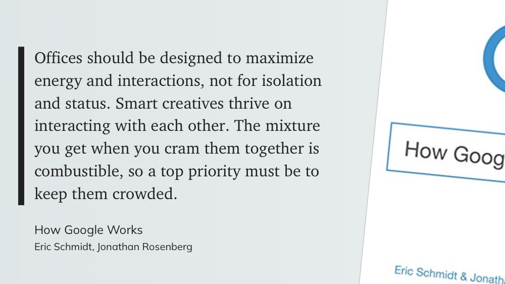 bill_fischer's tweet photo. Ideas move the world, and
Conversations move ideas!
Place & Space matter in designing organizational environments for better conversations.
#imd_mit https://t.co/neeU3UiyRo