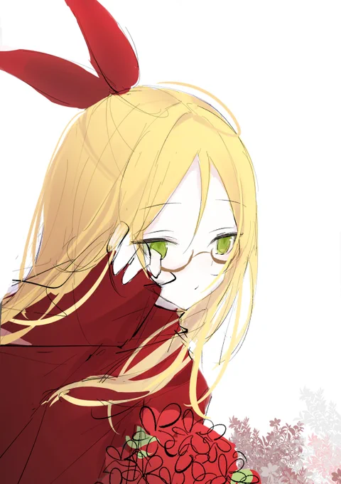rapunzel with red ribbon and meganechan~ 