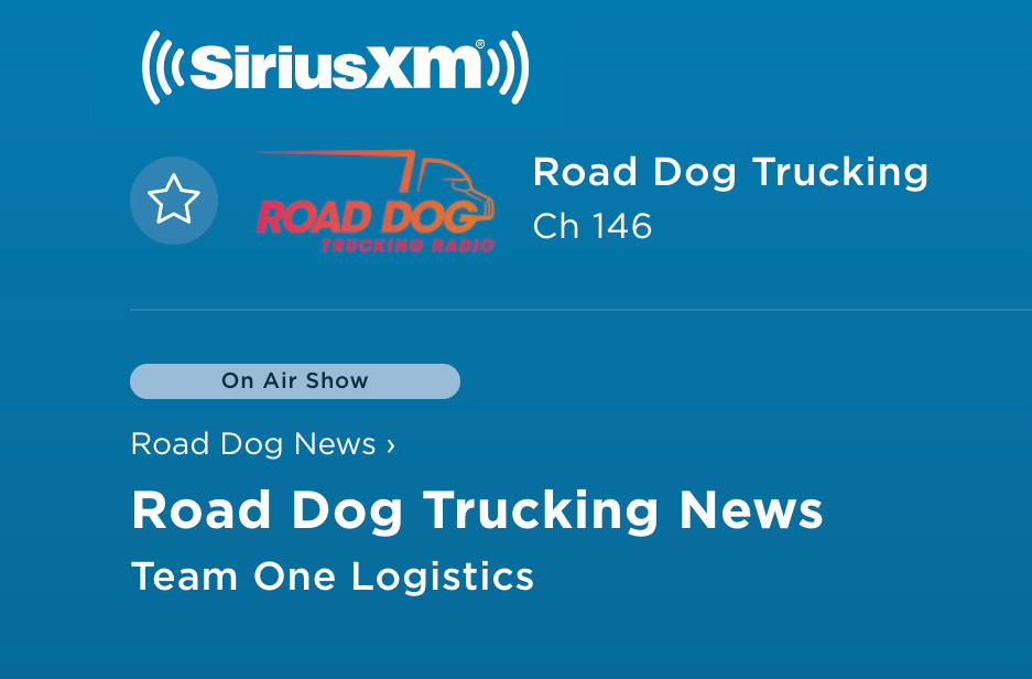 Team1Logistics's tweet photo. Tune in to  @SIRIUSXM  Channel 146 @RoadDogTrucking today at 2 pm ET where Page Siplon will join Mark Willis to discuss the latest in the transportation industry and supply chain.

#supplychain #logistics #trucking #RoadDogTruckingRadio https://t.co/w8Vv2vmQCp