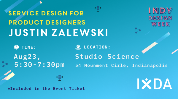 IndyDesignWeek's tweet image. 📢EVENT ANNOUNCEMENT📢

Join us on Tuesday, August 23rd for our FREE IxDA Event to learn how product designers can benefit from a service design mindset.

Read more about this event and RSVP at meetup.com/ixdaindy/event…

#indyevents #conference #loveindy #indy #idw #freeevent