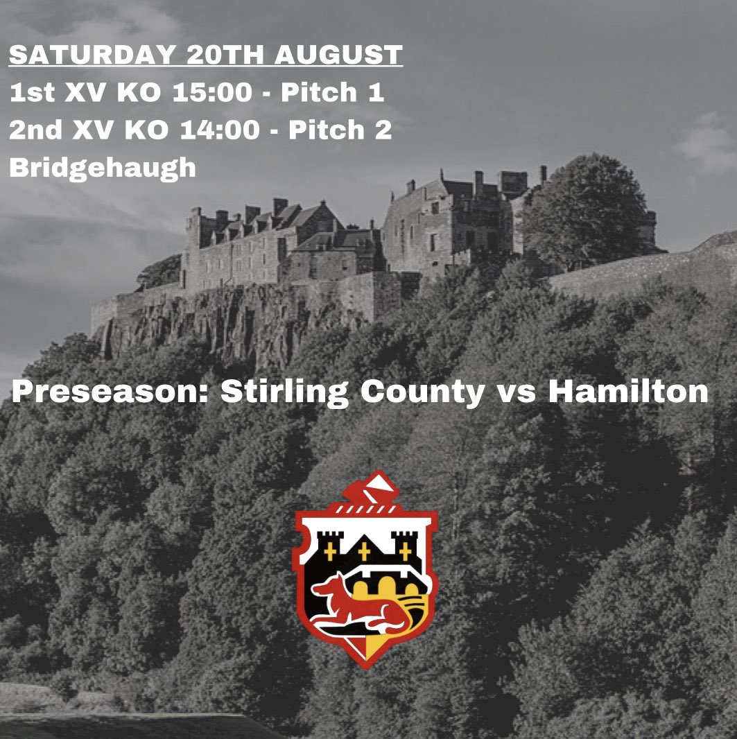 The senior mens 1st and 2nd XV will be taking on <a href="/hamiltonbulls/">Hamilton Rugby Club</a> respective squads this Saturday at Bridgehaugh. Please come down and support the lads 🔴⚪️⚫️ #preseason Bar will be open 🍺 👍🏻